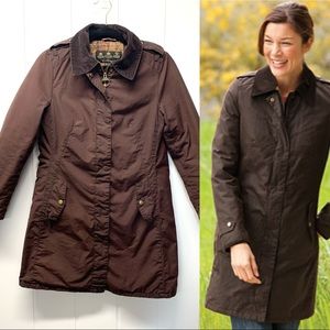 Barbour Coat Size 6 Malvern Brown Waxed